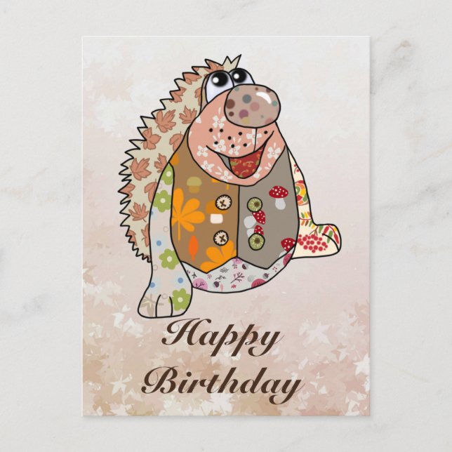 Bunter Igel  Postkarte (Vorderseite)