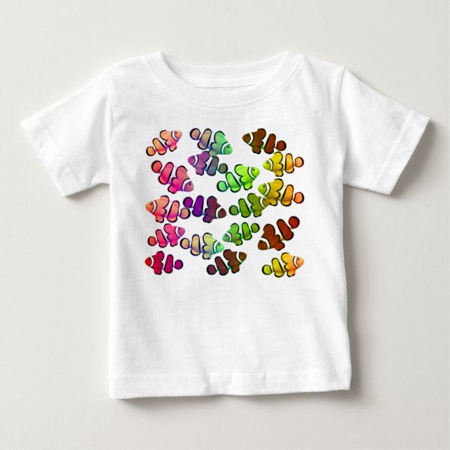 Bunter kleiner Clownfish Säuglings-T - Shirt (Vorderseite)