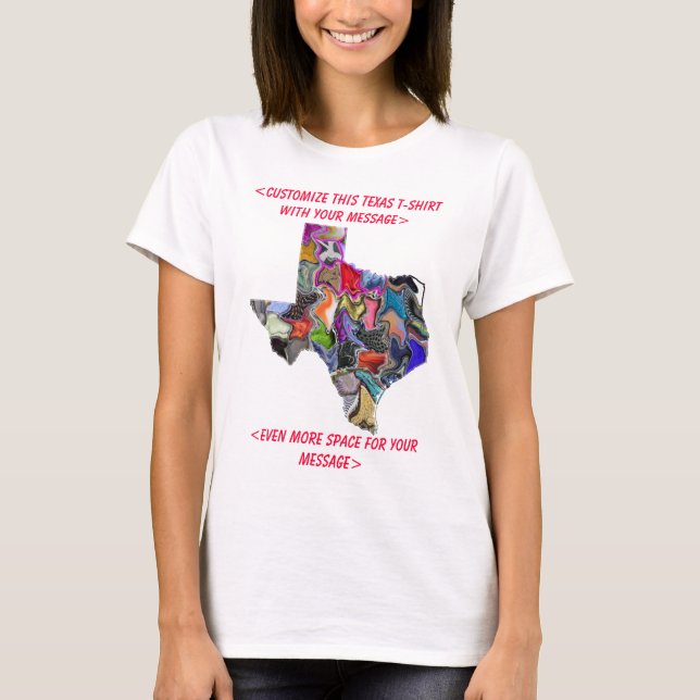 Bunter kundengerechter T - Shirt Texas - besonders (Vorderseite)