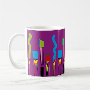 Bunter Künstler bearbeitet zeitgenössische Küns Kaffeetasse