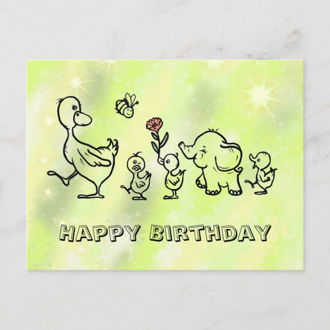 bunter Lauf  Postkarte (Vorderseite)