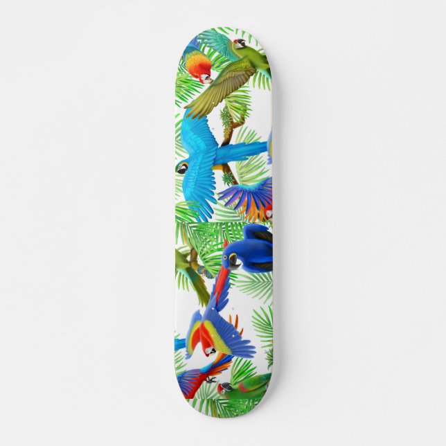 Bunter Macaw plappert Skateboard nach (Vorne)