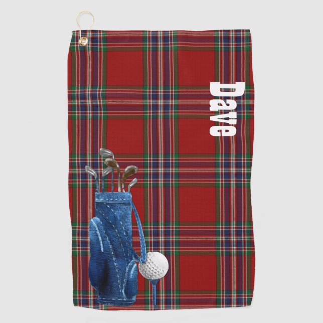 Bunter MacFarlane Tartan-kariertes Golf-Tuch Golfhandtuch (Vorderseite)