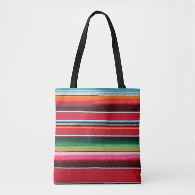 Bunter mexikanischer traditioneller Serape Druck Tasche (Vorderseite)