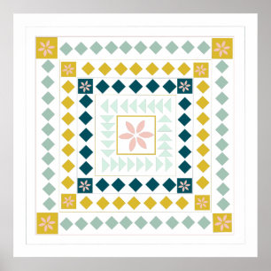 Bunter moderner geometrischer poster