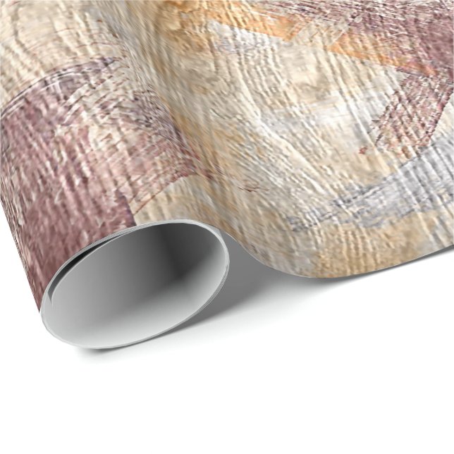 Bunter moderner hölzerner Korn-Hintergrund #29 Geschenkpapier (Rolleneckpunkt)