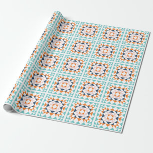 Bunter moderner Steppdecken-Block-geometrische Geschenkpapier