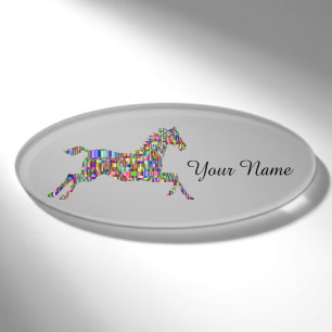 Bunter Mosaik-Reiten-SchulNamensschild Namenschild