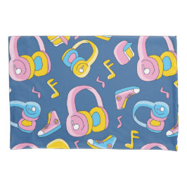 Bunter Musikmix in Rosa, Blau, Gelb Kissenbezug