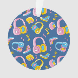 Bunter Musikmix in Rosa, Blau, Gelb Ornament