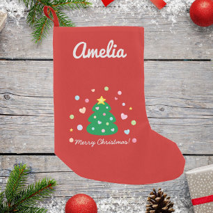 Bunter niedlicher festlicher fröhlicher kleiner weihnachtsstrumpf