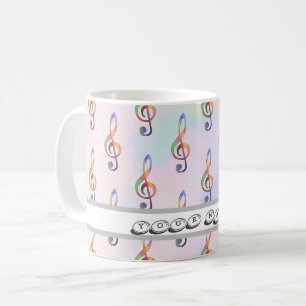 bunter Notenschlüssel Kaffeetasse