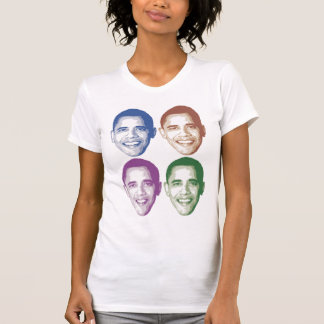 Bunter Obama stellt gegenüber T-Shirt