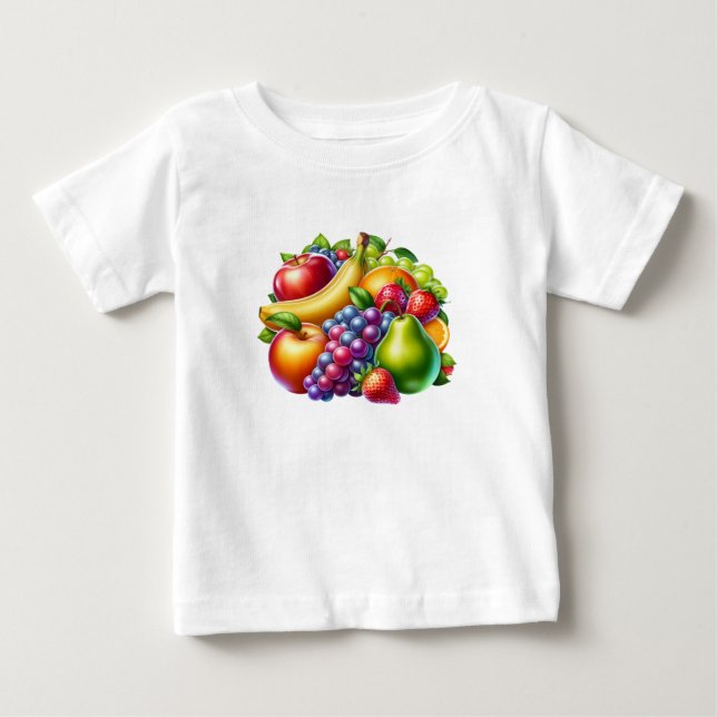 Bunter Obstmix Baby T-shirt (Vorderseite)