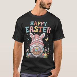 Bunter Oster-Gnom mit Korb voller Eier  T-Shirt