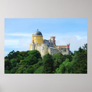 Bunter Palast der Pena Landschaftsansicht in Poster