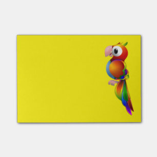 Bunter Papagei Post-it Klebezettel