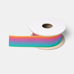 Bunter Pastellregenbogen Ombre Satinband