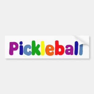Bunter Pickleball Kunst-Entwurf Autoaufkleber