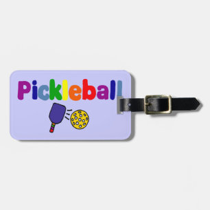 Bunter Pickleball Kunst-Entwurf Gepäckanhänger