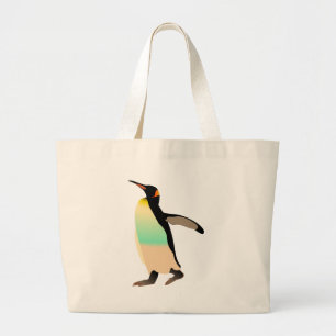 Bunter Pinguin Jumbo Stoffbeutel