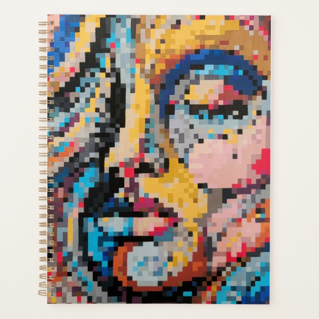Bunter Pixel-Art-Planer mit lebendigem Design Planer (Vorderseite)