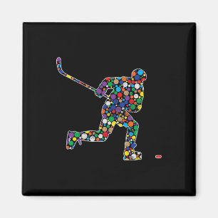 Bunter Polka Dot Hockey Internationaler Dotday Magnet