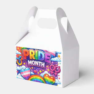 Bunter Pride-Monat Regenbogen- und Einhorn-Kunst Geschenkschachtel