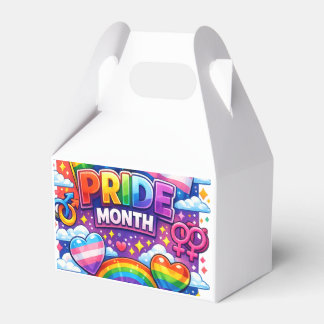 Bunter Pride-Monat Regenbogen- und Einhorn-Kunst Geschenkschachtel