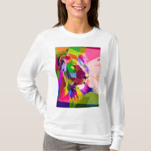 Bunter prismatischer Pop-Art-Entwurf eines Löwen