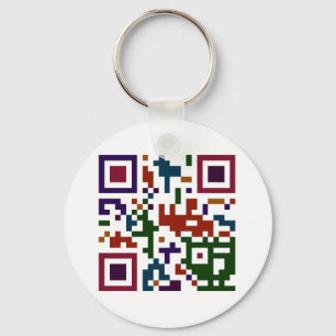 Bunter QP Code Schlüsselanhänger