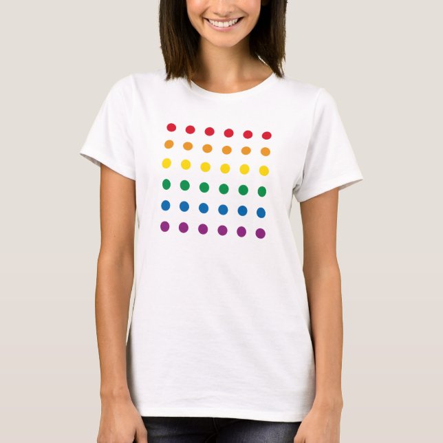 Bunter Regenbogen-Entwurf des Stolz-| T-Shirt (Vorderseite)