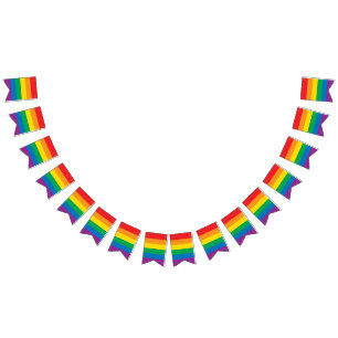Bunter Regenbogen-Entwurf des Stolz-  Wimpelkette