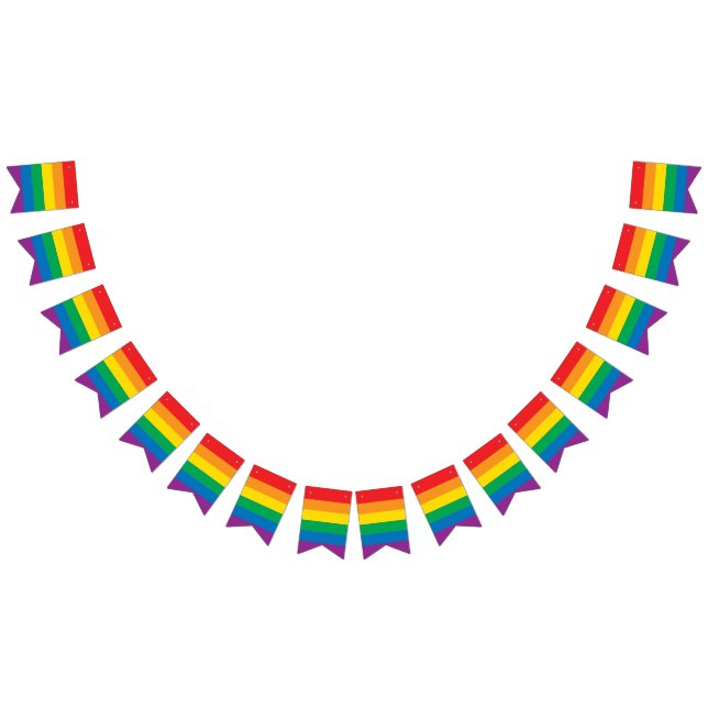 Bunter Regenbogen-Entwurf des Stolz-| Wimpelkette (Alle)
