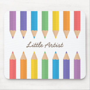 Bunter Regenbogen-Farbton zeichnet Schulkinder an Mousepad