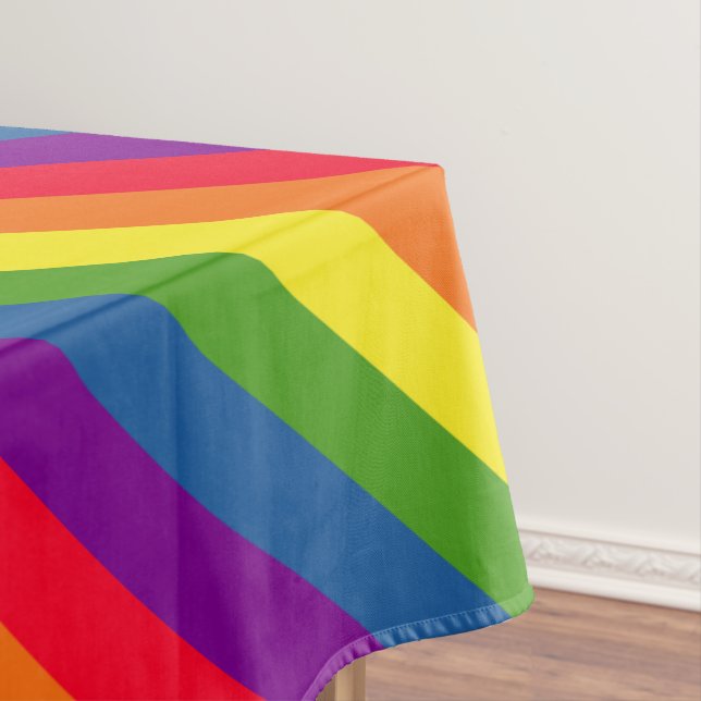 Bunter Regenbogen-Flaggen-Gay Pride Tischdecke (Beispiel)
