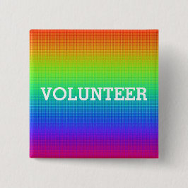 Bunter Regenbogen-Freiwillig-Knopf Button