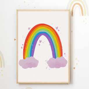 Bunter Regenbogen Kinderzimmer Poster Kinderzimmer