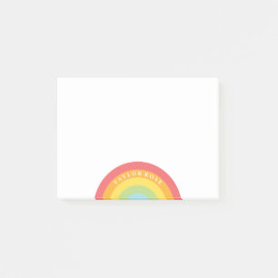 Bunter Regenbogen-personalisierte Post-it Klebezettel