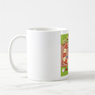 Bunter Rennstrecken-Brettspiel für Kinder Kaffeetasse