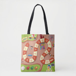 Bunter Rennstrecken-Brettspiel für Kinder Tasche