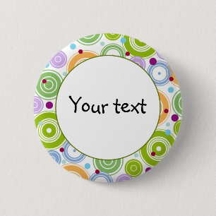 Bunter Retro Entwurf Button