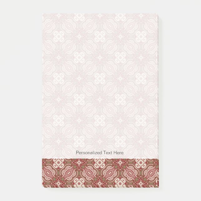 Bunter Retro Musterhintergrund 4 Post-it Klebezettel (Vorderseite)