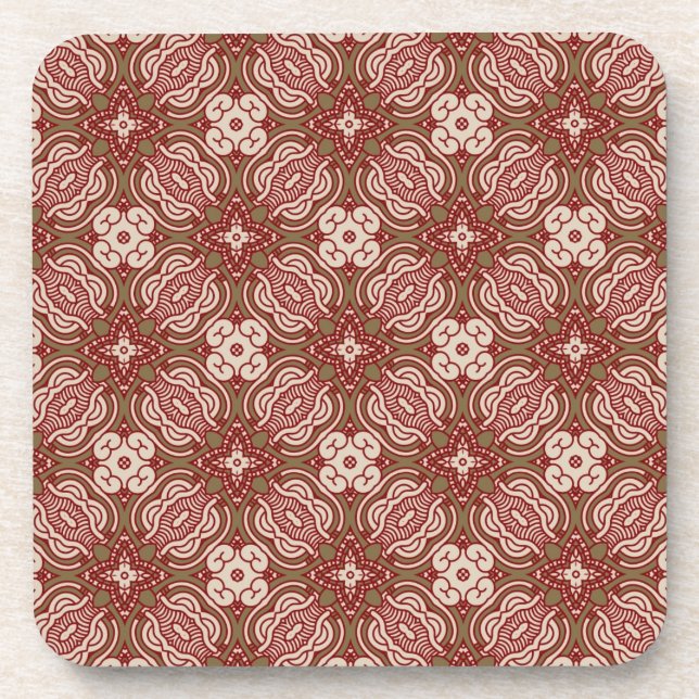 Bunter Retro Musterhintergrund 4 Untersetzer (Vorderseite)