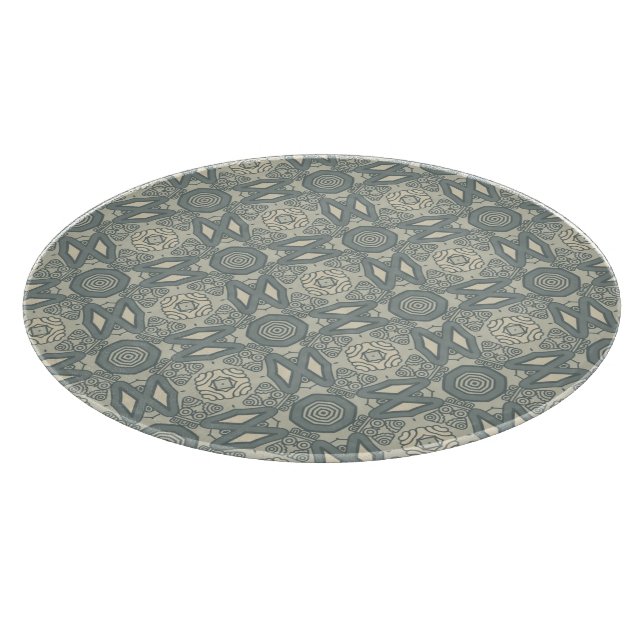 Bunter Retro Musterhintergrund 5 Schneidebrett (Ecke)