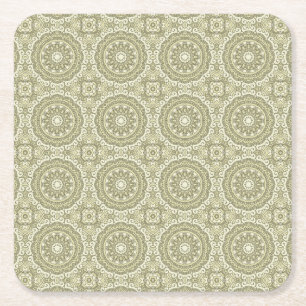 Bunter Retro Musterhintergrund 6 Rechteckiger Pappuntersetzer