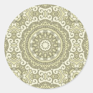 Bunter Retro Musterhintergrund 6 Runder Aufkleber