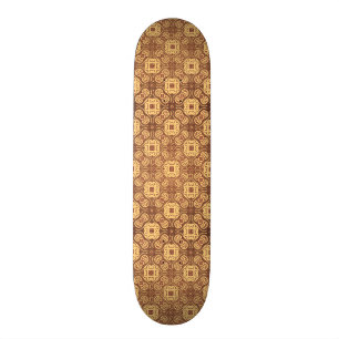 Bunter Retro Musterhintergrund Skateboard