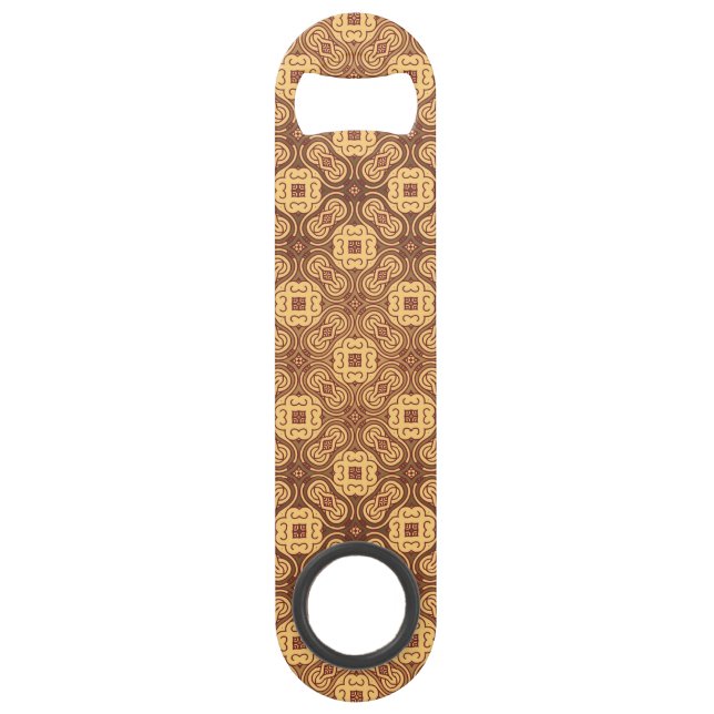 Bunter Retro Musterhintergrund Speedflaschenöffner (Vorderseite)