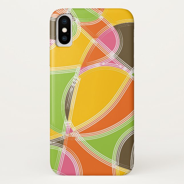 Bunter Retro Sommer-Groovy Mod-Muster-Fall Case-Mate iPhone Hülle (Rückseite)